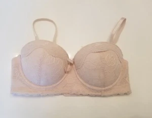 Chinese Laundry 34B Pushup Bra Beige Adjustable Straps Underwire Lace  - Picture 1 of 9