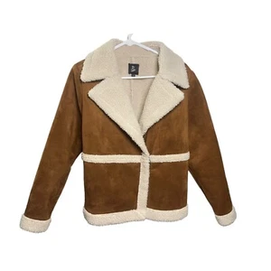 Faux Fur Suede Jacket With Sherpa Lining & Lapel Collar Art Class Girls XL 14/16 - Picture 1 of 10