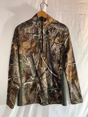 Under Armour Fleece Camo 1/4 Zip Pullover Men's S 1231183 Realtree AP - Image 1 of 4