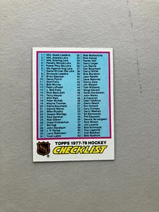 1977-78 Topps Hockey Checklist # 68 Unmarked - Picture 1 of 1