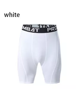 Sports Apparel Skin Tights Compression Underwear Mens Elastic Gym Shorts Pants - Picture 1 of 25