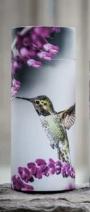 Large/Adult 200 Cubic Inch Hummingbird Scattering Tube Cremation Urn for Ashes - Picture 1 of 4