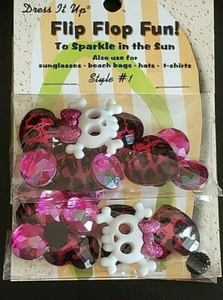 Dress It Up FLIP FLOP FUN! Embellishments Style #1 - 24 pcs - Picture 1 of 4