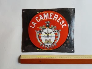La Camerese Assicurazioni insegna smaltata originale - Imagen 1 de 2