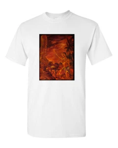 Retro Tiki T Shirt White Cotton Mug Bar Restaurant No. 56 Pin Up Girl Hula - Picture 1 of 2