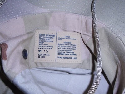 USGI Desert DCU 3 Color Camo Ripstop Type II Jungle Boonie Sun Hat Cap All Sizes - Image 1 of 4