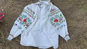 Vintage embroidered Dress ukrainian. Handmade Antique - Picture 1 of 4