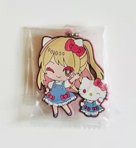 Ruby Hoshino & Hello Kitty Oshi no Ko Rubber Strap Charm Keychain Authentic - Picture 1 of 3