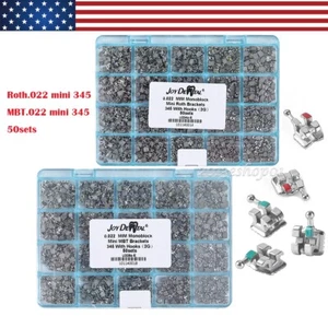 50 juegos de brackets dentales mini mini MBT/Roth 0,022" ganchos 3-4-5 - Imagen 1 de 21