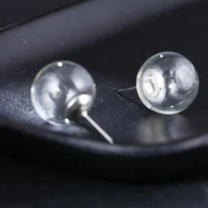 NEW Cute Glass Transparent Women Earrings Jewelry Ball Bubble Earring - Picture 1 of 7