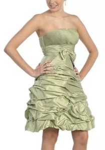 Dress Raunched Strapless Mint With Scarf Size 12. May Queen - Picture 1 of 12