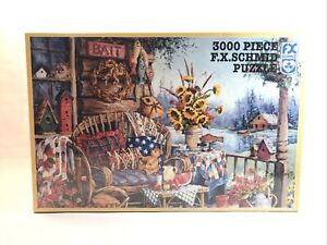 FX SCHMID 3000 Piece Super Jigsaw Puzzle “COUNTRY HIDEAWAY No98616. 1997 45”x32”