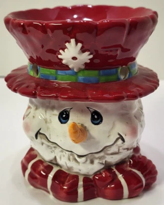 Home Interiors Patches Holiday Christmas Snowman Wax Melt Warmer Tea Light READ! - Image 1 of 4