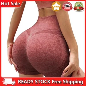 High Waist Fitness Yoga Shorts Lift Butt Women Workouts Leggings (Red S/M) AU - Picture 1 of 7
