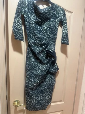 New Chiara Boni La Petite Robe Camo Green and Black Bodycon Dress Size 40 (4) - Image 1 of 4