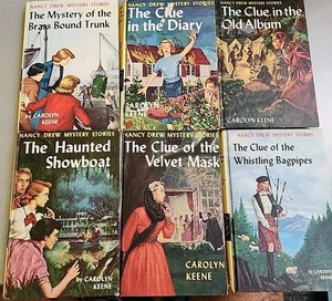 Lot de 6 anciens livres mystères Nancy Drew, - Photo 1/1