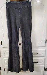 Chatoyant Mineral Wash Bell Bottoms Charcoal Navy Small - Picture 1 of 7