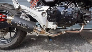 ZoOM Exhaust Honda GROM 125 MSX 125SF 2013-2020 Full System Low Mount Black 2SLZ - Bild 1 von 10