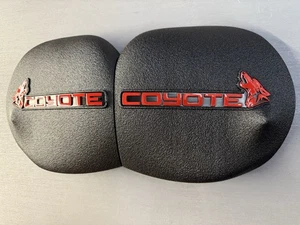 2015-2024 Mustang Strut Tower Covers (Coyote2 Logo) Msg Me 4 Other Logo Colors - Picture 1 of 16