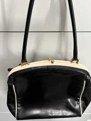 Bolso Cartera Gio Cellini Negro Blanco Antiguo Hollywood De Colección Años 40’s 50’s Rockabilly Foto 1 de 4