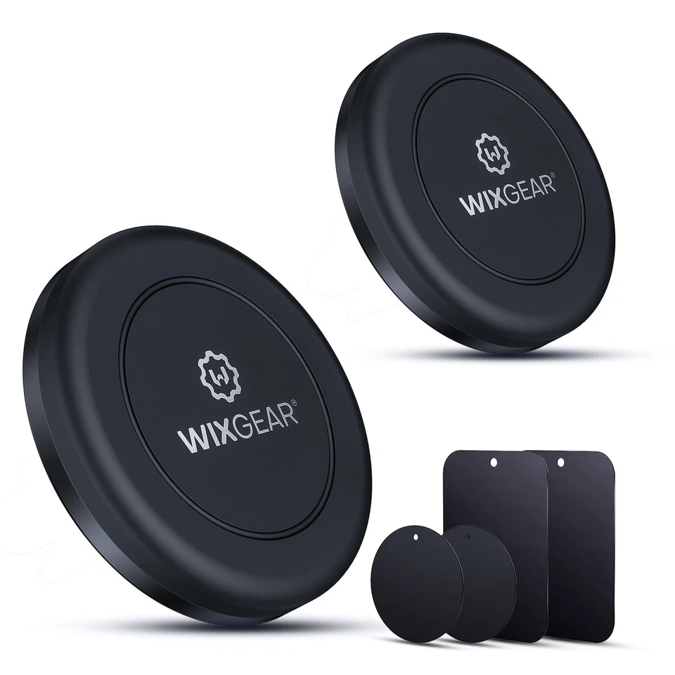 WizGear Universal Flat Stick on 2 Set Dashboard Magnetic Car Mount Holder for CE