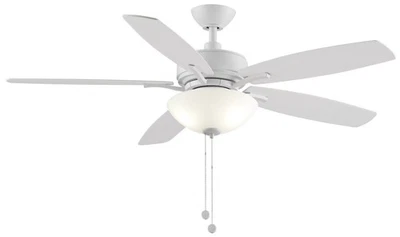 Fanimation Aire Deluxe 2-Light 52" 5-Blade Ceiling Fan in Matte White - Image 1 of 2