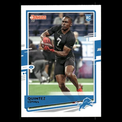 Quintez Cephus Rookie #280 2020 Donruss Detroit Lions Football Card NFL - Image 1 of 3