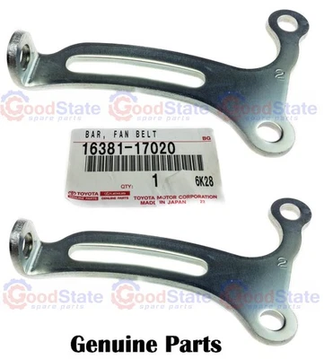 Genuine LandCruiser PZJ70 HZJ80 1HZ 1PZ Alternator Fan Belt Adjuster Bracket x2 - Image 1 of 3
