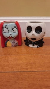 Disney The Nightmare Before Christmas Sculpted Ceramic Mini Cups Set of 2 Jack  - Picture 1 of 10