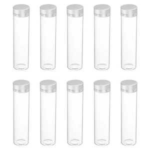 Mini botellas de vidrio con tapas de 10 piezas, frascos pequeños de vidrio transparente de 60 ml - Imagen 1 de 7