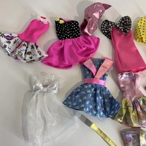 Vintage Barbie Clothing Lot. Party Dress, Outfits. Skirts, Tops. Loose seam READ - Picture 1 of 10