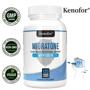 Migratone Migräne Relief - Natürliche Kopfschmerzlinderung Vitamin - Migräne Ergänzung - Bild 1 von 11