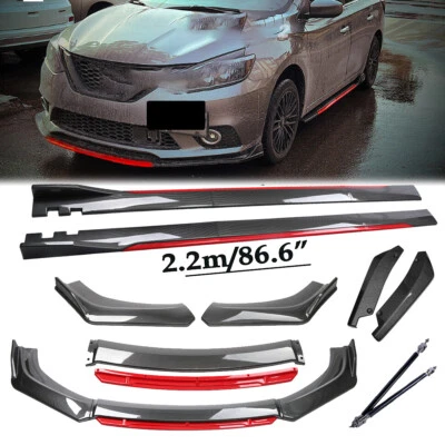 Front Lip Chin Bumper splitter For Infiniti Q70 Q70L Carbon Fiber Side Skirt Foto 1 de 4