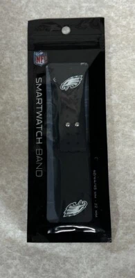 Philadelphia Eagles Black Logo Silicone Apple Watch Band (42/44/45 mm - 22 mm) - Image 1 of 4
