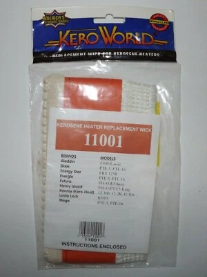 Aquecedor de querosene Kero World #11001 pavio de substituição novo estoque antigo  - Imagem 1 de 4