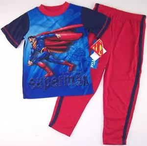 NWT Superman Boy's 2 Pc. Pajama Set Pajamas, Size 4 - Picture 1 of 4