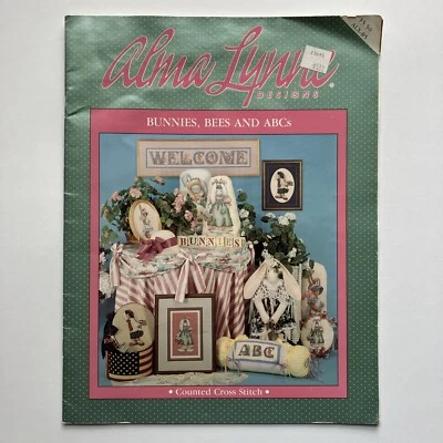 Bunnies Bees and ABCs Alma Lynne Designs Counted Cross Stitch Booklet 1989 - Image 1 of 4