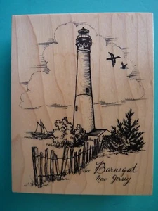 Barnegat Lighthouse, New Jersey Landscape K-2852 PSX Rubber Stamp - Picture 1 of 2