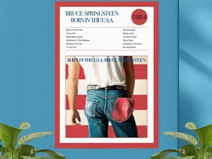 Bruce Springsteen – Born In The U.S.A. Fine Art Album Poster - Imagen 1 de 1