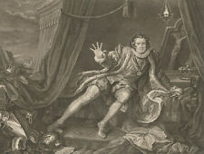 William Hogarth (1697-1764) - 1822 Engraving, Mr Garrick, Richard the Third