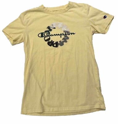 Camiseta para niños Champion amarilla Big Spell Out talla XL Foto 1 de 4