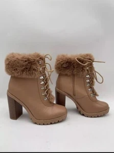 BCBGeneration Women’s Pelica Faux Leather Combat & Lace-up Boots Shoes. Sz 6.5 - Picture 1 of 3