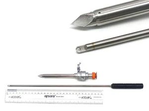 LAPAROSKOPIE CFT TROKAR 10 MM MIT HAKEN TYP KNOTENSCHIEBER 5 MM SURG INST ADDLER ISO - Bild 1 von 7