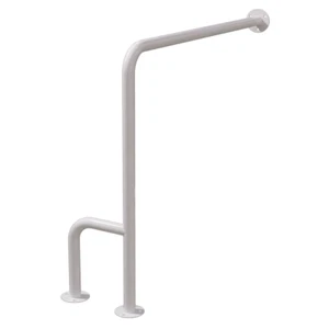 Manija de soporte de inodoro para baño accesible montable a la derecha blanca 80 cm DN 32 mm - Imagen 1 de 6