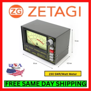 Zetagi 230 HF SWR Power Watt Meter 2MHz - 30MHz Up To 1000W Analog Scanner Kit - Picture 1 of 6