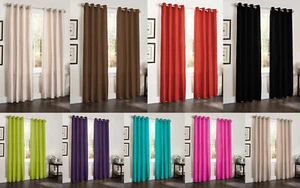 1 PC Window Curtain Panel Blackout Foam Back Energy Efficient 55x90, 8 Colors - Picture 1 of 16