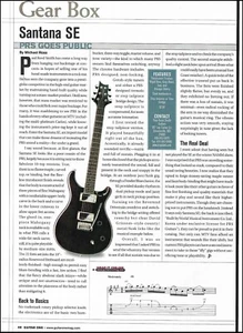 PRS Santana SE electric guitar review 2001 gear box soundcheck article - Picture 1 of 3