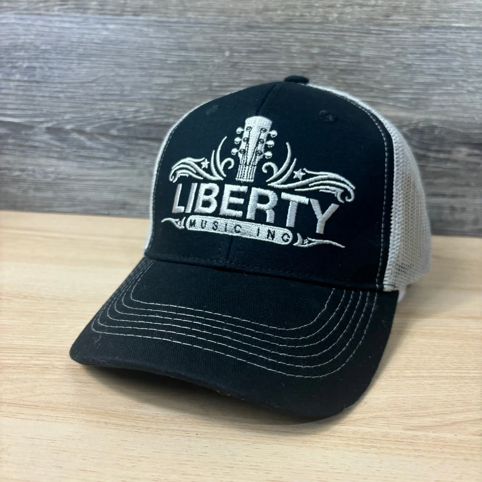 Liberty Music Hat Cap Strap Back Black Guitars Ibanez Adjustable - Image 1 of 4