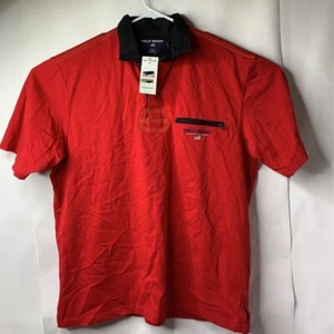Ralph Lauren Mens Polo Sport Shirt Red Zip Pocket Cotton L New - Picture 1 of 7