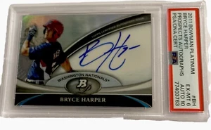 Topps Bowman platinum, PSA 77403763, EX-MT 6, Auto 10, Bryce Harper, # BPA-BH - Picture 1 of 5